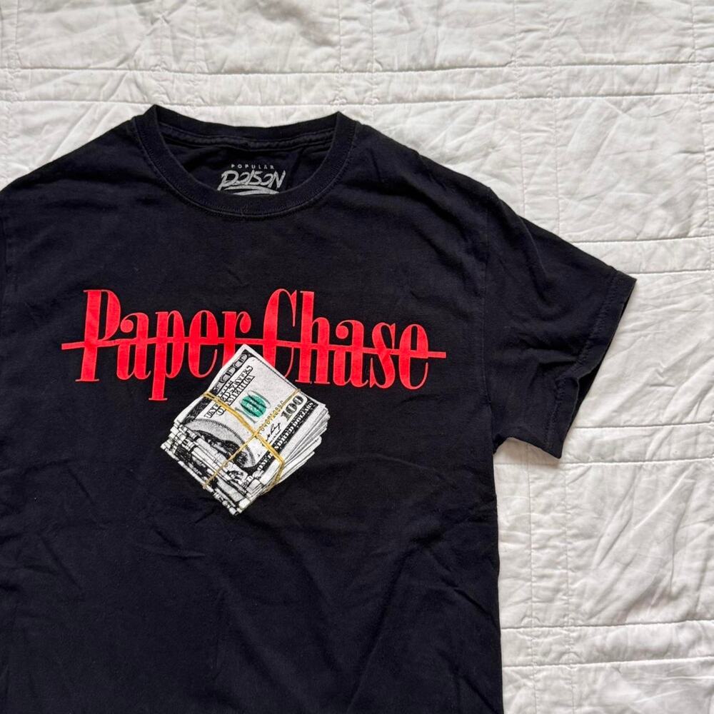 popular poison‎ Paper chase one hundred dollar graphic mens sz S streetwear